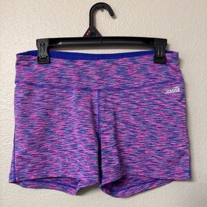 B1/4 AVIA Women’s color burst active capri legging shorts size medium